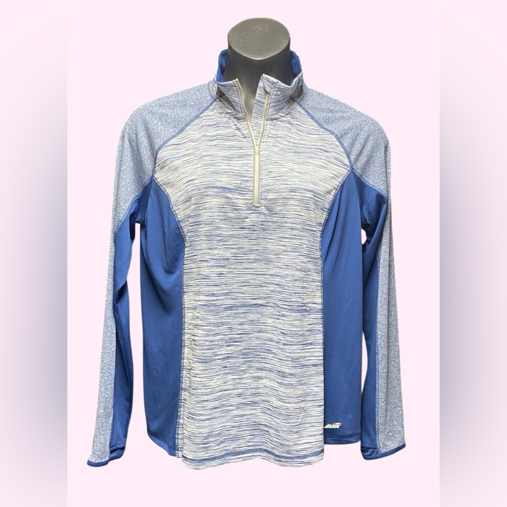 Avía Blue and Gray Zip-Up Jacket Size XL